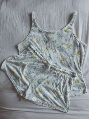 Munki Munki Snoopy Peanuts "Wild Rose" Pajama Set | Tank & Shorts | Floral PJs